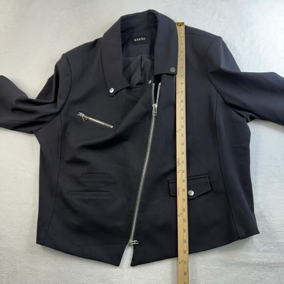 Torrid Rebel Wilson 1X Moto Jacket Black Grunge Punk Whimsigoth Emo Academia - Picture 9 of 11